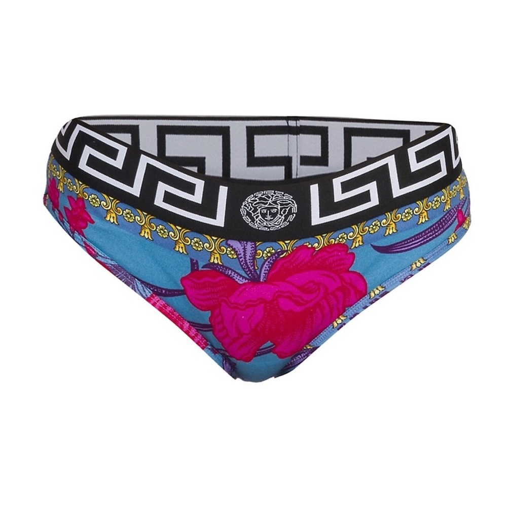 Versace Printed Greca Border Bikini Briefs - Picture 6 of 9